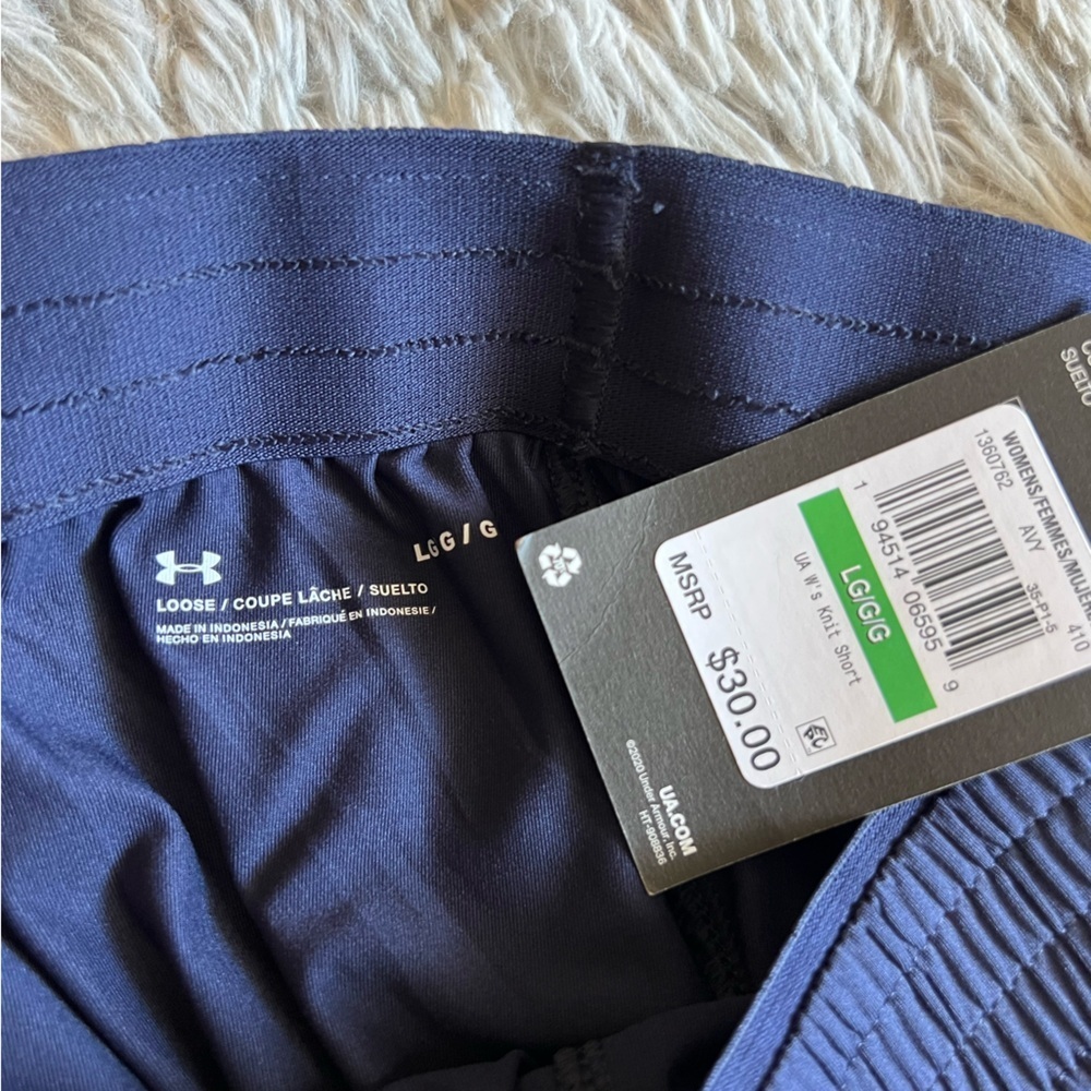 NWT navy blue under armor “The Mount” athletic shorts - Picture 2 of 3